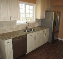 Cumming kitchen reodeling, granite countertop installation, laminet floor installation